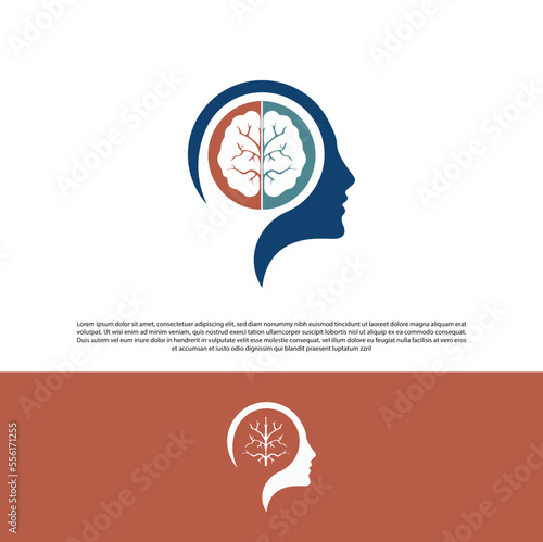 human brain logo design, brain vector illustration, brain treatment design, medical logo design with editable eps file 