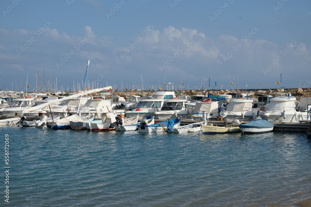 yachts at marina in Alicante
а city ​​marina with yachts