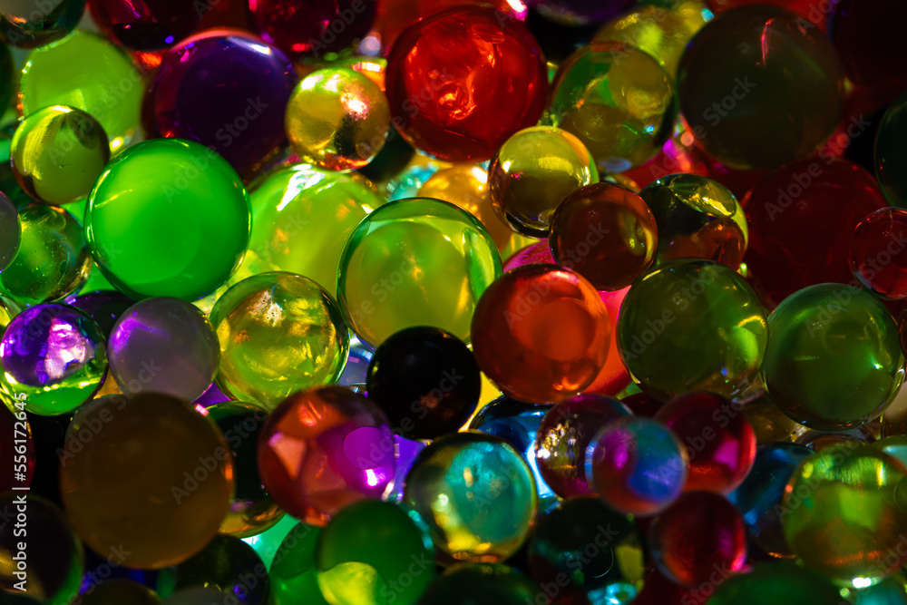 Colorful hydrogel balls as textured background Colorful hydrogel balls as textured background