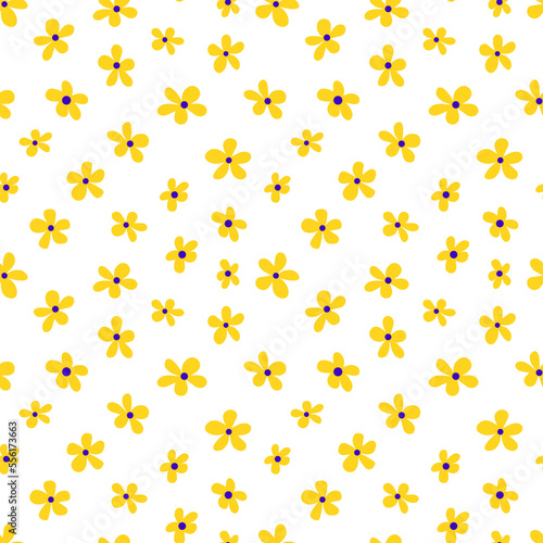 Seamless pattern with colorful flowers