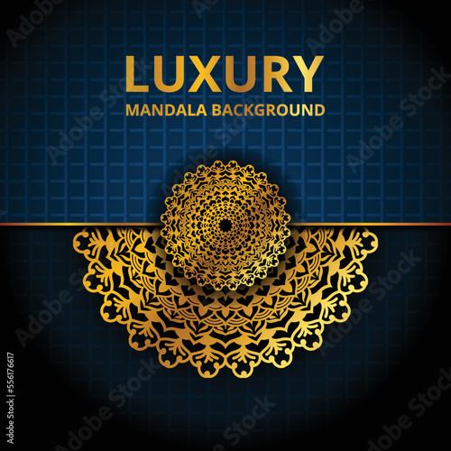 luxury golden mandala background design photo
