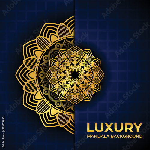 luxury golden mandala background design photo
