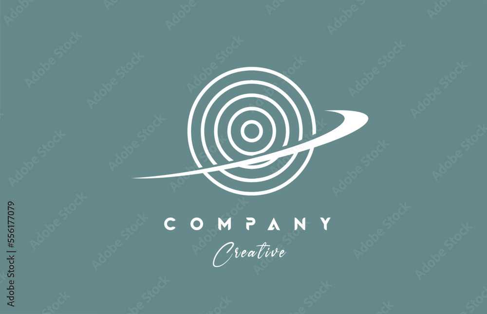 pastel color O alphabet letter logo icon design with swoosh. Green creative template for company and business pastel color O alphabet letter logo icon design with swoosh. Green creative template for company and business