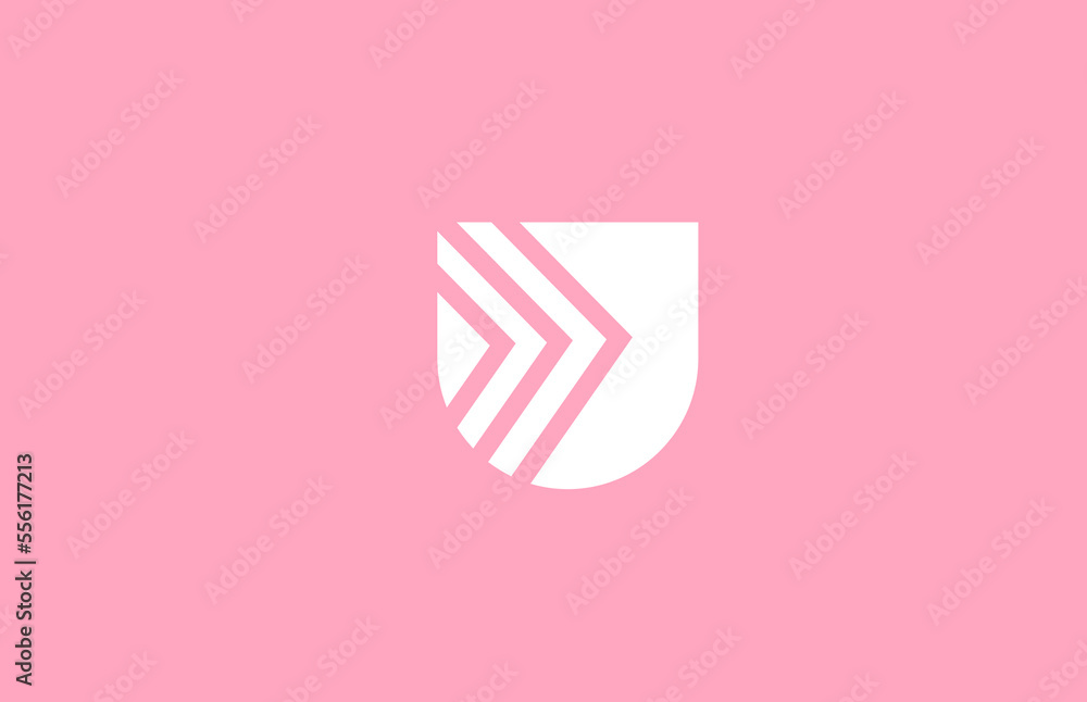 pink geometric U alphabet letter logo icon with line design. Creative template for business and company pink geometric U alphabet letter logo icon with line design. Creative template for business and company