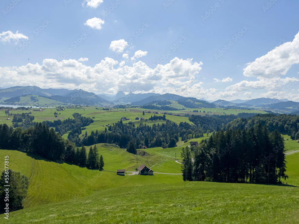 A beautiful valley in the canton of Schwyz.