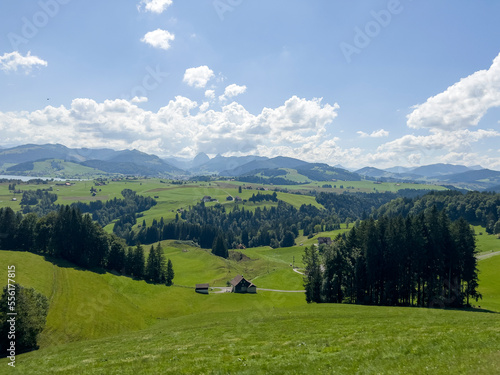 A beautiful valley in the canton of Schwyz.