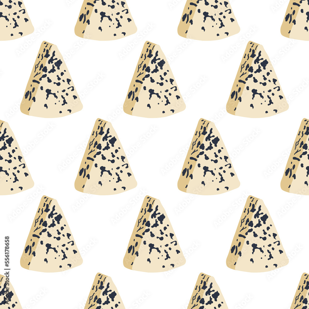 Seamless pattern with dorblu cheese, vector illustration Seamless pattern with dorblu cheese, vector illustration