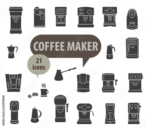 Coffee and coffee machine icon. Modern set of design. Vector illustration.