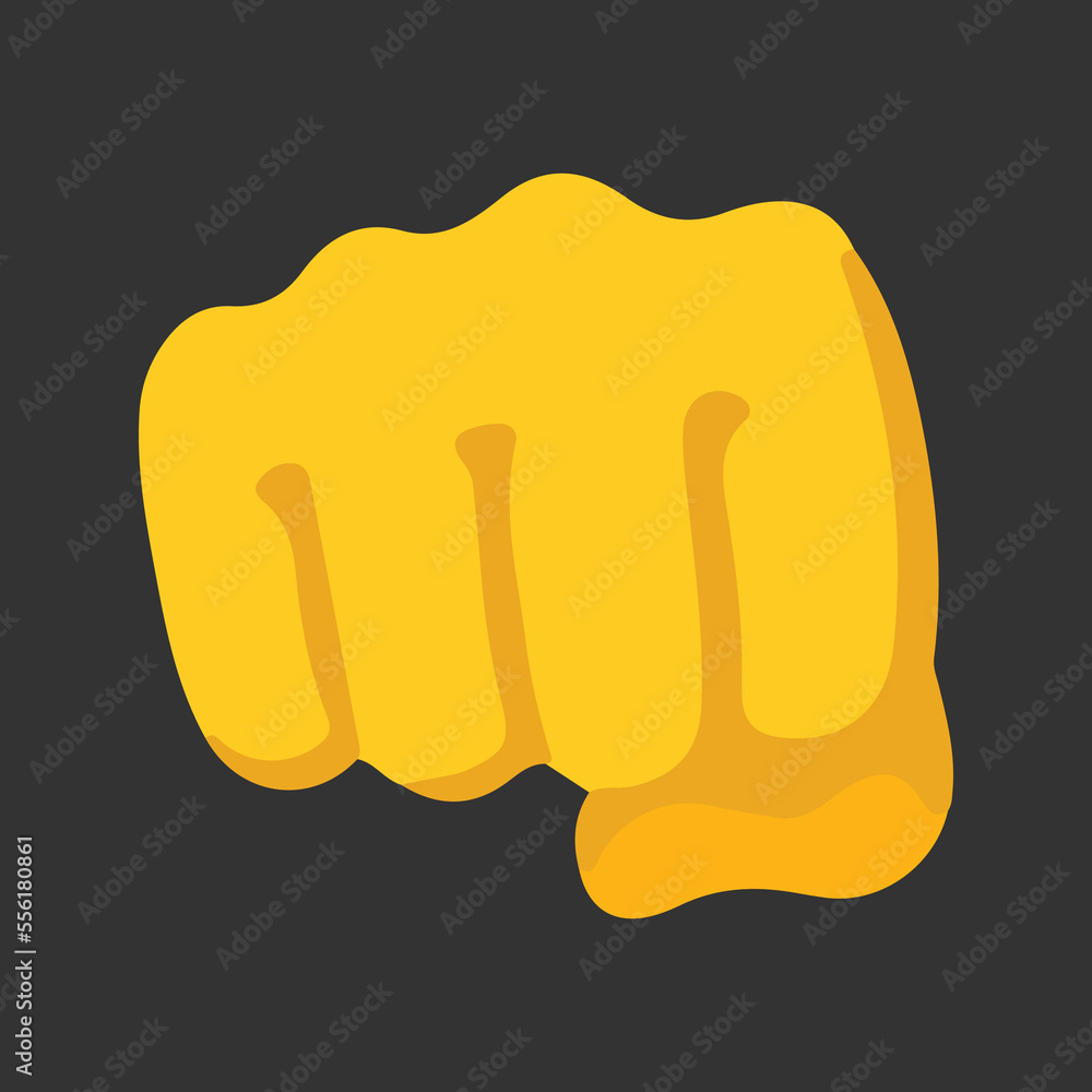Oncoming Fist vector icon. Isolated punch, fist-bump sign emoji label sign design. Oncoming Fist vector icon. Isolated punch, fist-bump sign emoji label sign design.