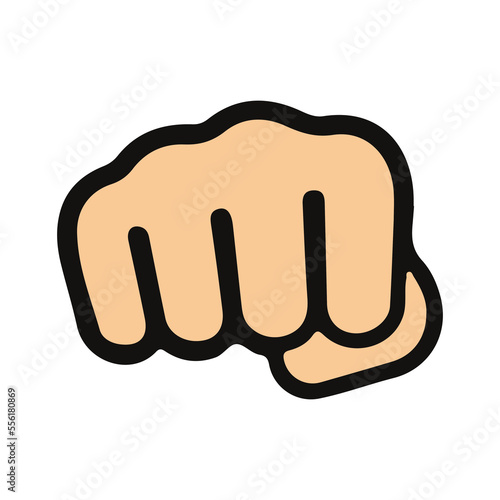 Oncoming Fist vector icon. Isolated punch, fist-bump sign emoji label sign design.