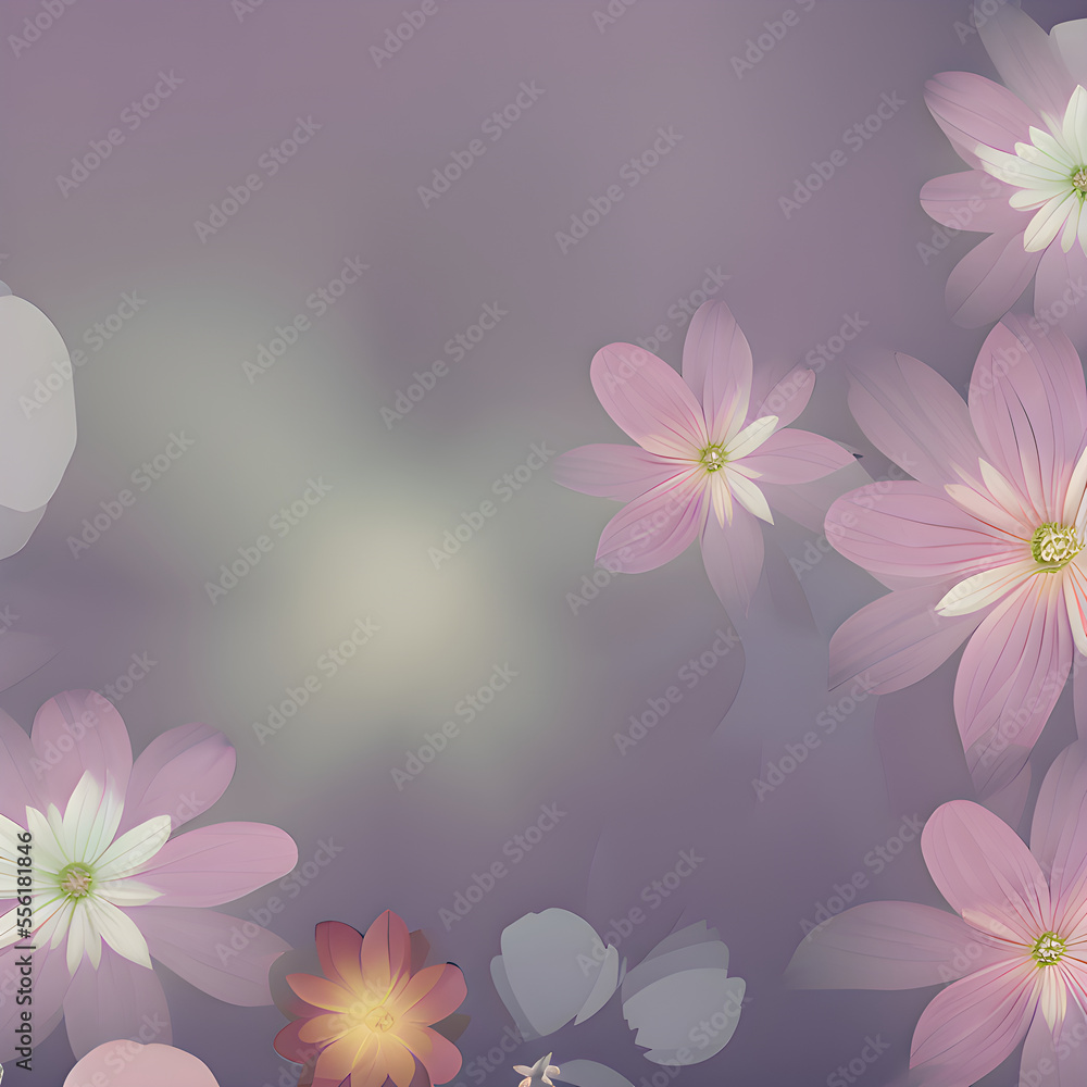 Naklejka premium 花をコンセプトにした幻想的なアート, Generative, AI