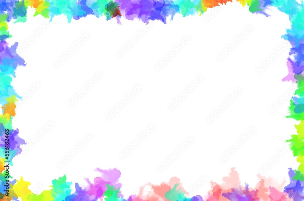 Beautiful blank space pastel gradient rainbow  background, colorful rainbow gradient abstract background, beautiful colorful gradient background, beautiful rainbow border on white background.