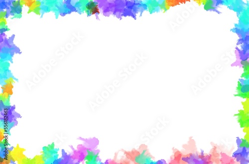 Beautiful blank space pastel gradient rainbow  background, colorful rainbow gradient abstract background, beautiful colorful gradient background, beautiful rainbow border on white background.