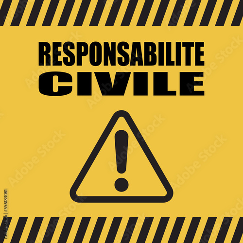 Logo responsabilité civile. photo