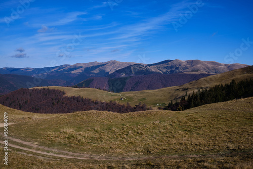 Beautiful view mountains .Bucegi National Park Romania.Perfect day for hiking trip