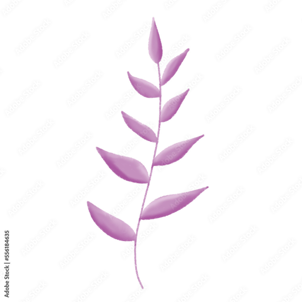Purple Leaf Illustration
