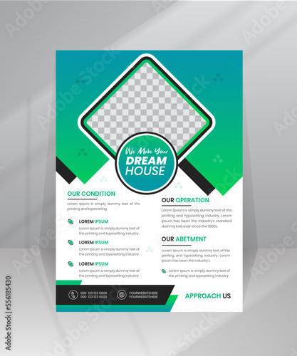 Build Dream House Flyer template for construction Company