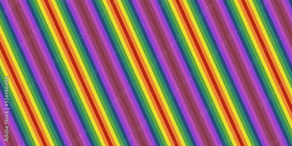 Diagonal rainbow pattern. Vector for print or wallpaper, seamless surfaces and stylish wallpaper.