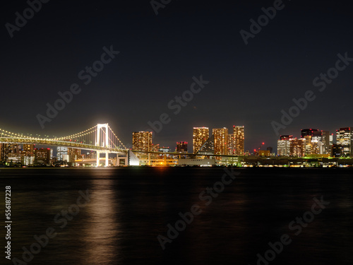 A beautiful city bridge at night  Tokyo  Japan  Dec 2022