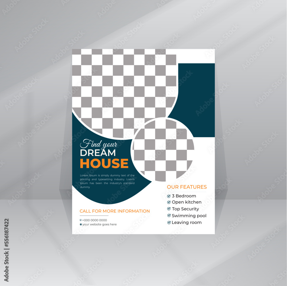 Build Dream House Flyer template with photo for construction Company Build Dream House Flyer template with photo for construction Company
