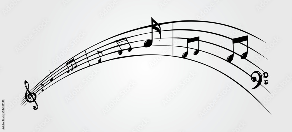 Music notes vector icon illustration isolated on white background Music notes vector icon illustration isolated on white background