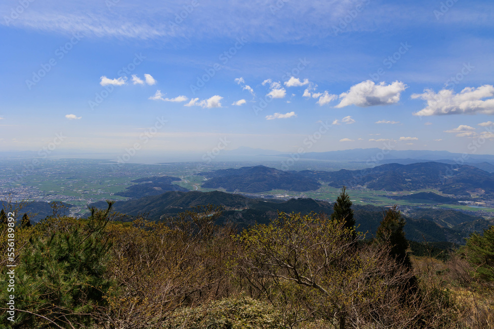 Naklejka premium 天山からみた景色「佐賀県」