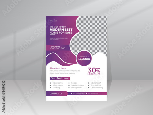 Home Development Dream House Builder Flyer poster template for real estate agent