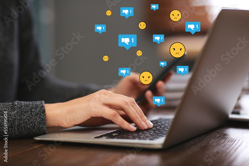 Фотография Social media dislike reaction