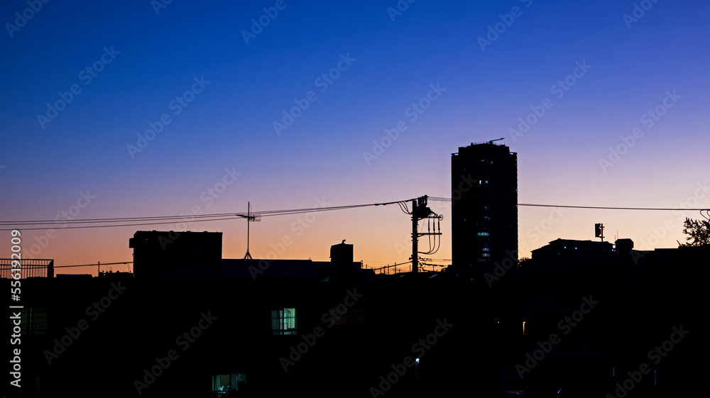 夕暮れ時のシルエット 夕暮れ時のシルエット