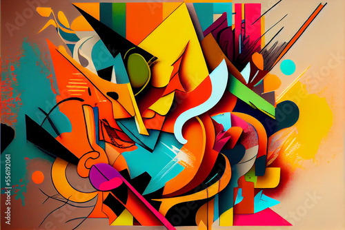 Abstract background with graffiti