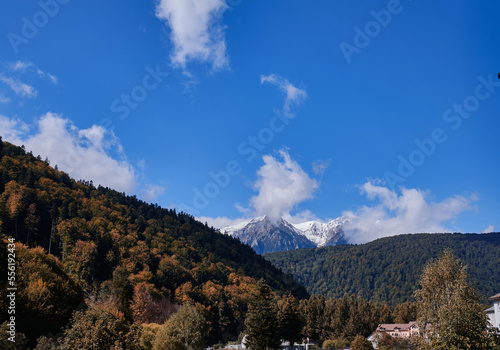 Beautiful view mountains .Bucegi National Park Romania.Perfect day for hiking trip