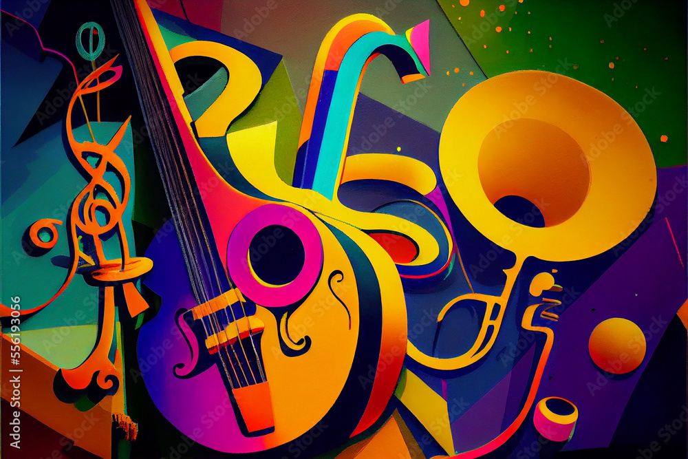 Background with jazz instruments Background with jazz instruments