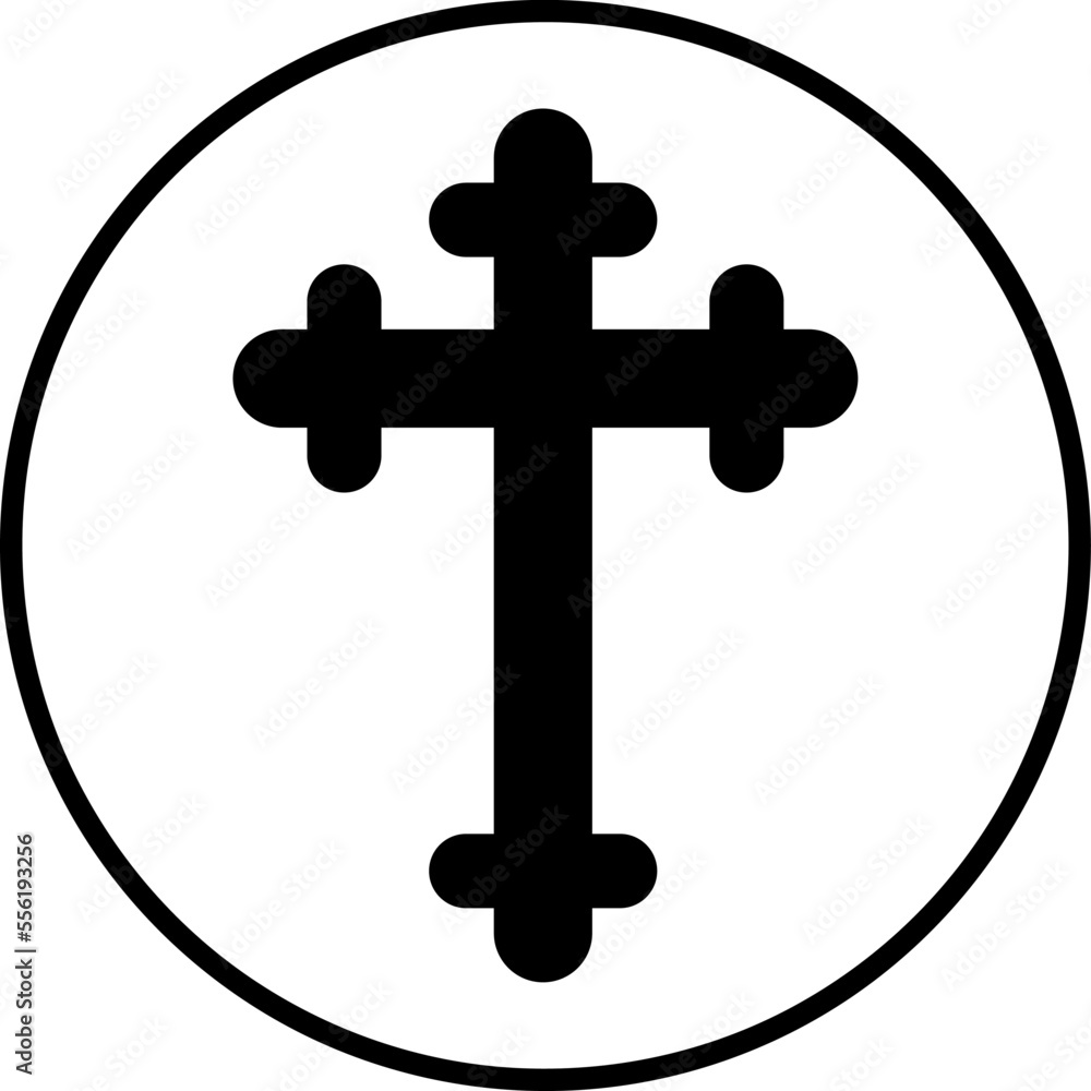 Cross christian icon vector design template trendy style on white background..eps Cross christian icon vector design template trendy style on white background..eps