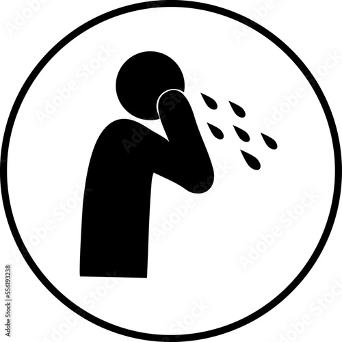 Cough signage icon design trendy illustration on white background..eps