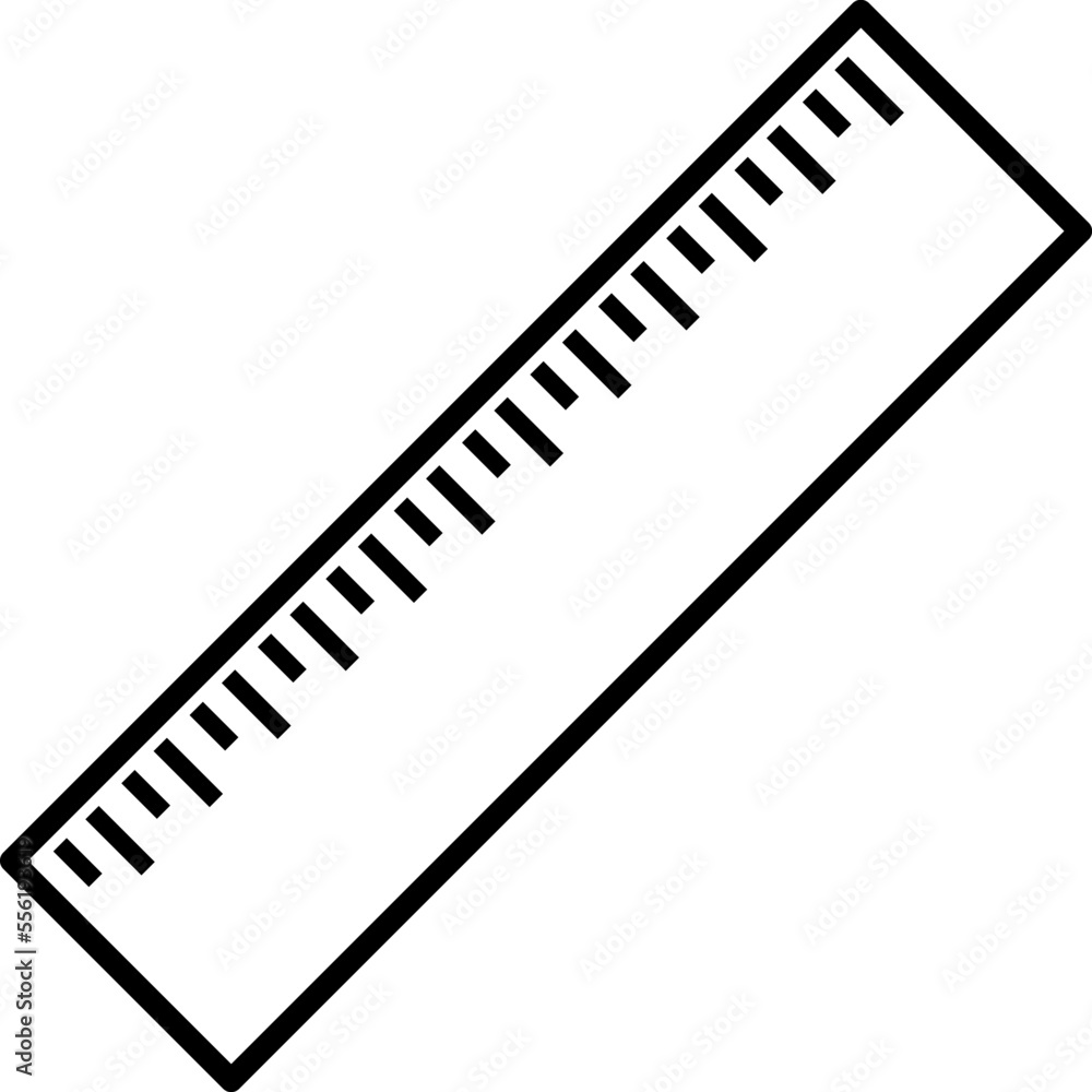 Ruler Icon Line Vector Design Template on white background..eps Ruler Icon Line Vector Design Template on white background..eps