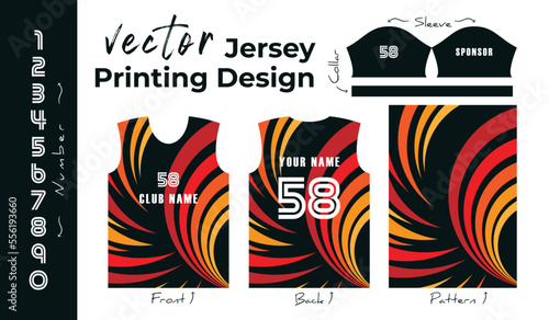 Abstract vector design for jersey printing,
Background pattern for sports team jersey