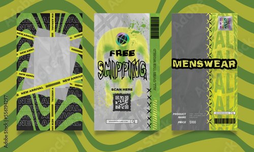 Modern streetwear social media stories template design