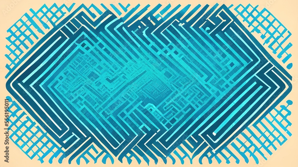 Hand drawn blue geometric chips, abstract, exquisite, dramatic, elegant and luxurious graphic design elements generated by Ai Hand drawn blue geometric chips, abstract, exquisite, dramatic, elegant and luxurious graphic design elements generated by Ai