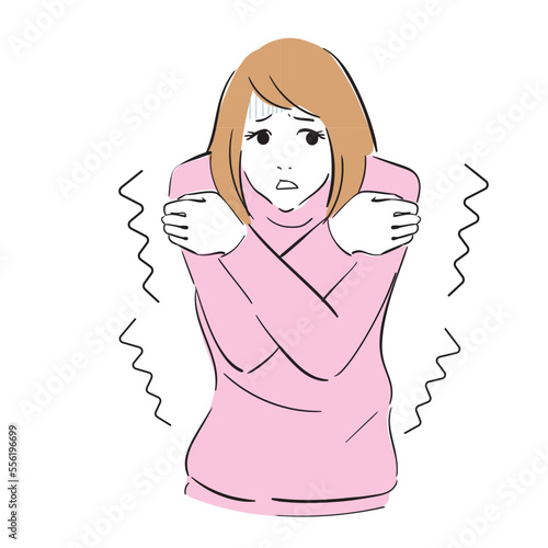 冷え性に悩む可愛い女性