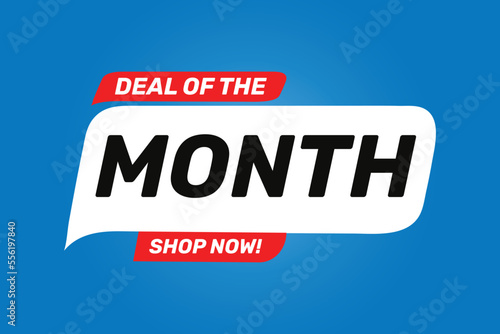 Deal of month sale offer advertising banner design
