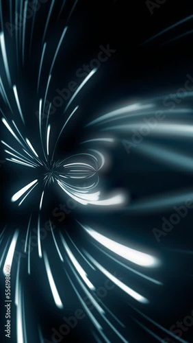 Looped animation. Radial line of randomly moving Vertical video