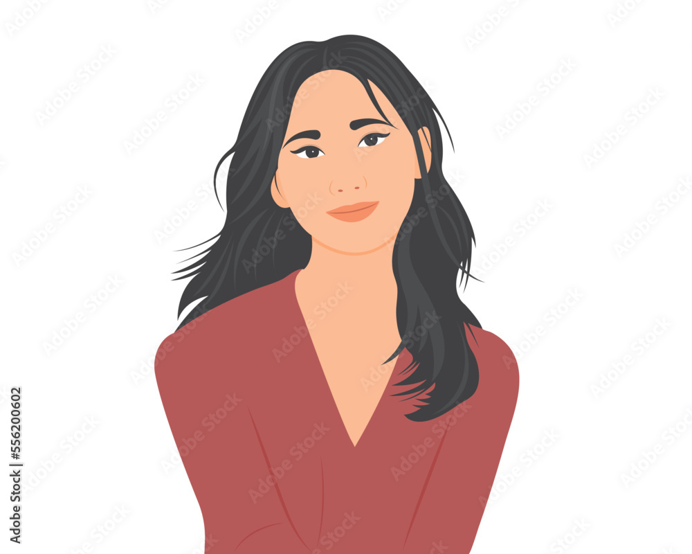 Bright and beautiful young woman cares about health care. Health care concept vector illustration. Bright and beautiful young woman cares about health care. Health care concept vector illustration.
