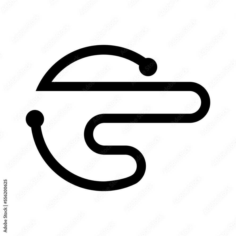 abstract art technology logo vector design in black and white colors abstract art technology logo vector design in black and white colors