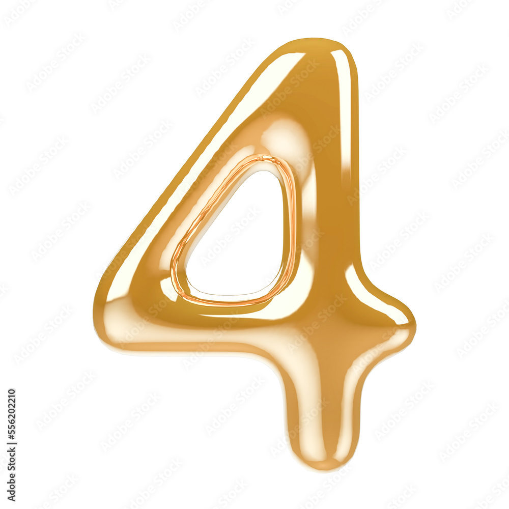gold modern number 4 with generative AI gold modern number 4 with generative AI