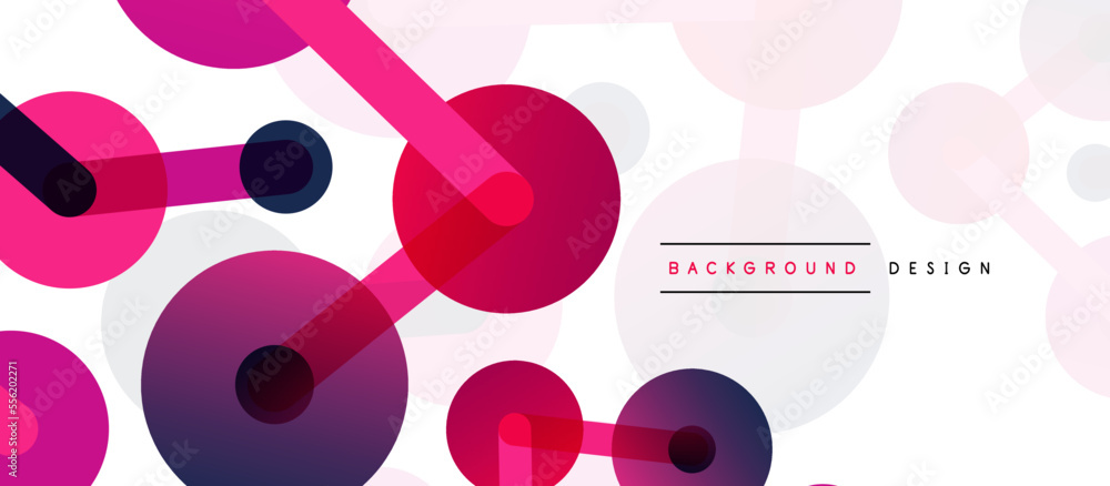 Line points connections geometric abstract background. Circles connected by lines. Trendy techno business template for wallpaper, banner, background or landing Line points connections geometric abstract background. Circles connected by lines. Trendy techno business template for wallpaper, banner, background or landing