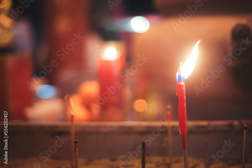 burning candles in the templer photo