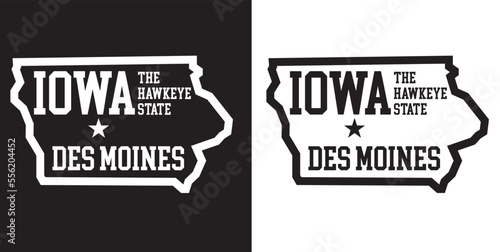 Iowa the hawkeye state desmoines with iowa state map bundle of US States theme patriot homeland theme background for advertismrnt banner billboard website template souvernia printing vector eps.