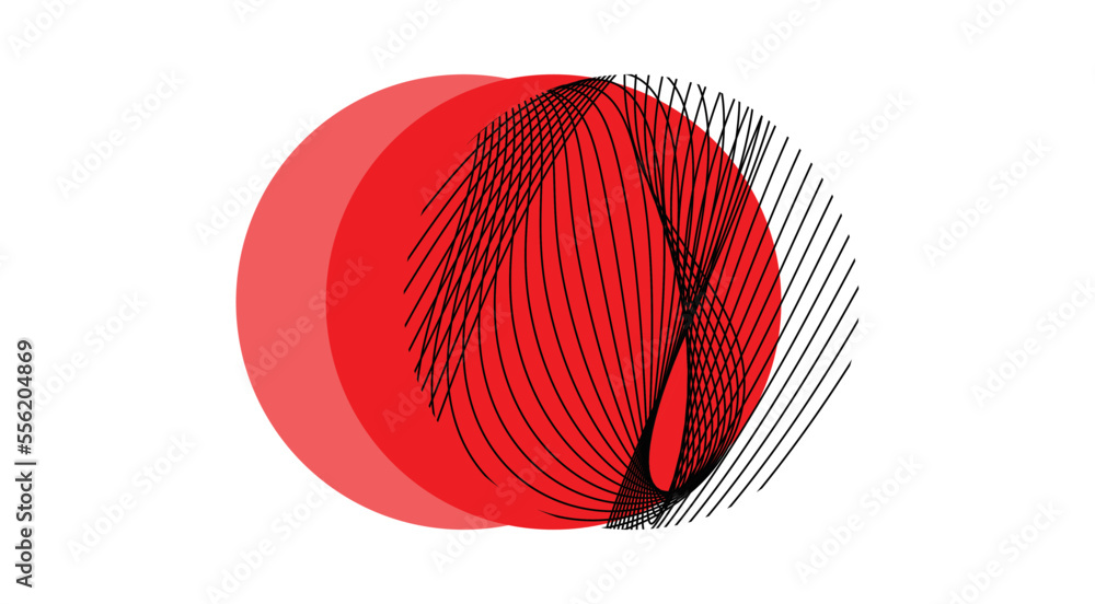 minimal red ball logo. abstract logo design Stock Vector Adobe Stock