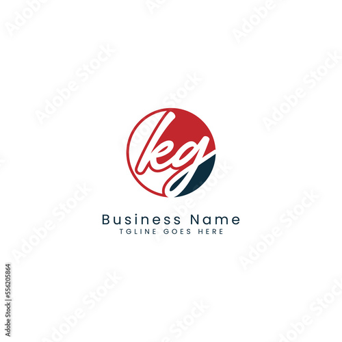 K G KG Initial letter handwritten and signature vector image template in round shape logo