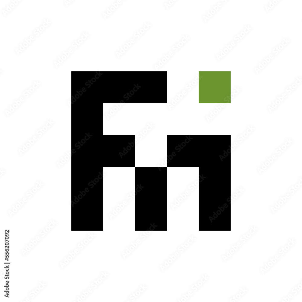 Fototapeta premium initial letter Fi square logo vector